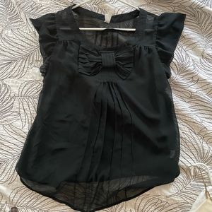 Black sheer blouse